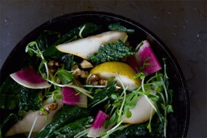 kale-salad-with-watermelon-radish-and-pear